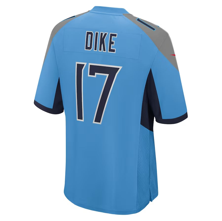 harde T.Titans #17 Chimere Dike Light Blue Team Game Stitched Jersey