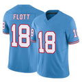 harde T.Titans #18 Cor'Dale Flott Player Light Blue Limited Vapor F.U.S.E. Home Game Stitched Jerseys