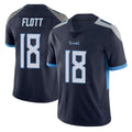 harde T.Titans #18 Cor'Dale Flott Player Navy Limited Vapor Untouchable Home Game Stitched Jerseys