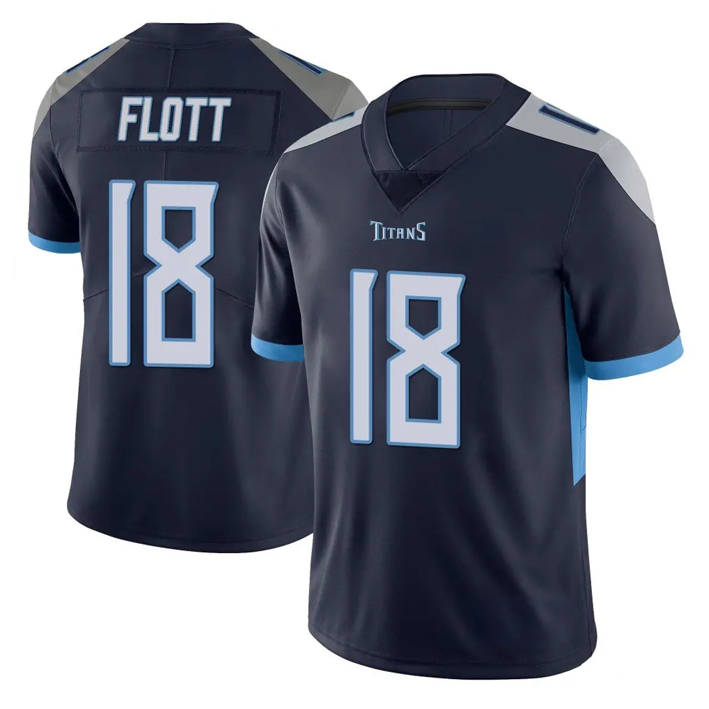 harde T.Titans #18 Cor'Dale Flott Player Navy Limited Vapor Untouchable Home Game Stitched Jerseys