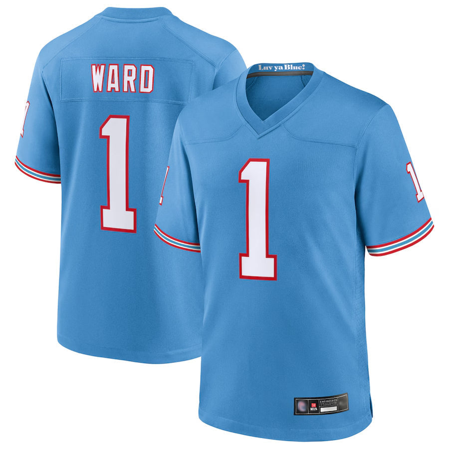 harde T.Titans #1 Cameron Ward Player Light Blue Replica Limited Game Stitched Jerseys