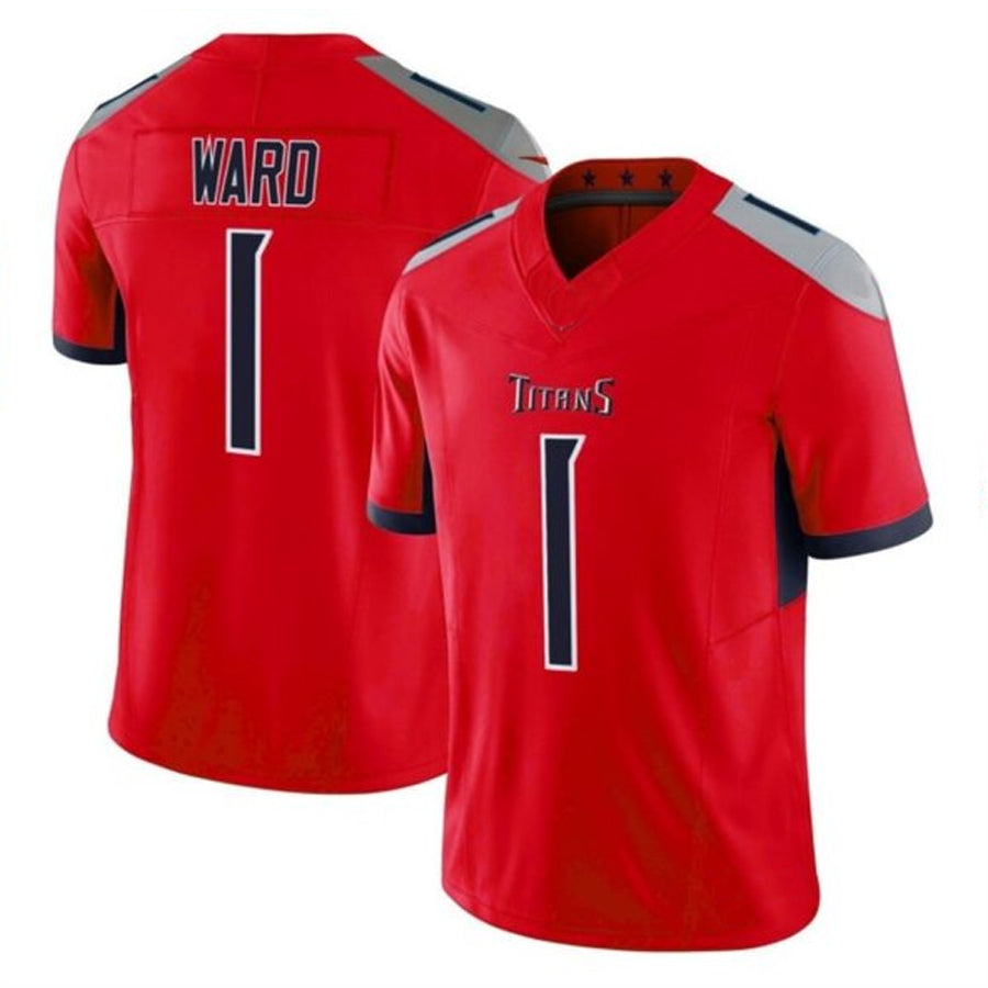 harde T.Titans #1 Cameron Ward Player Red Vapor F.U.S.E. Limited Stitched Jerseys