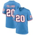 harde T.Titans #20 Tony Pollard Player Light Blue Throwback Alternate Game Stitched Jerseys