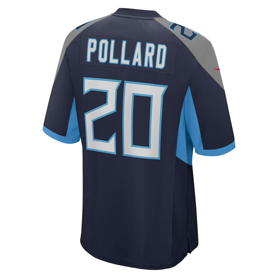 harde T.Titans #20 Tony Pollard Player Navy Home Game Stitched Jerseys