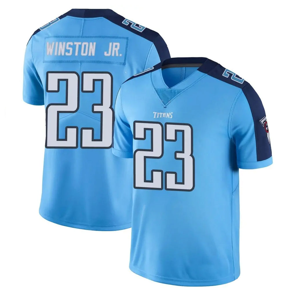 harde T.Titans #23 Kevin Winston Jr. Player Light Blue Limited Color Rush Home Game Stitched Jerseys