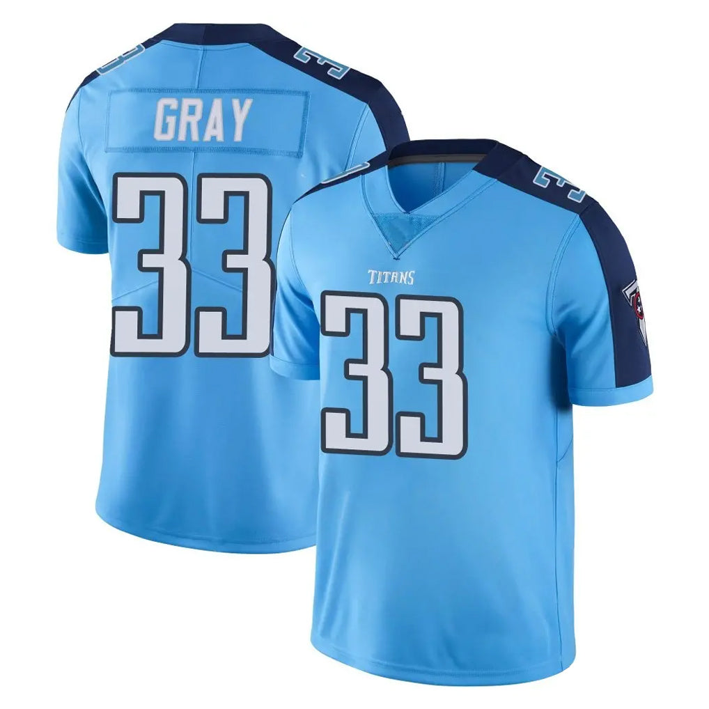 harde T.Titans #33 Cedric Gray Player Light Blue Limited Color Rush Home Game Stitched Jerseys