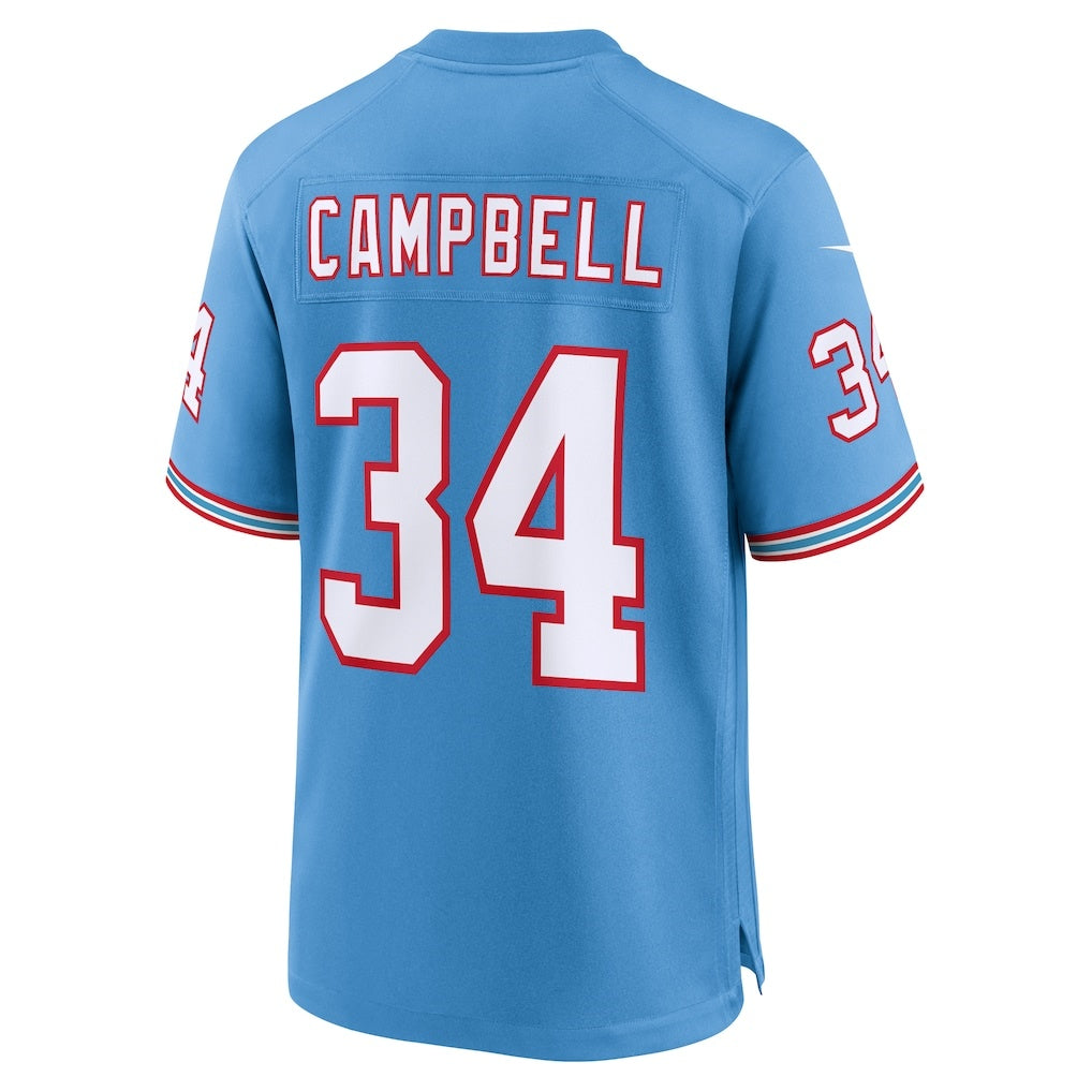 harde T.Titans #34 Earl Campbell Light Blue Retired Player Alternate Game Stitched Jersey