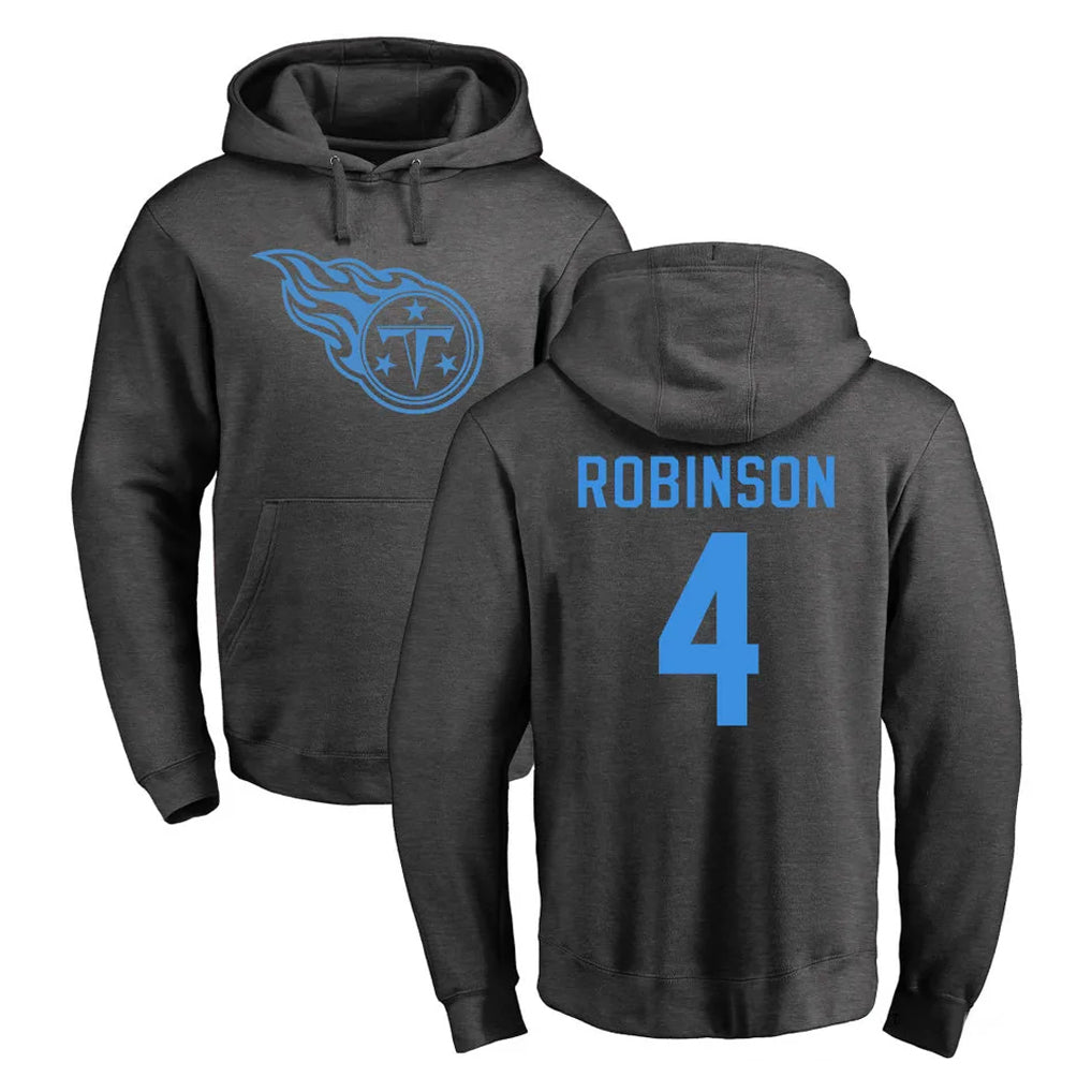 harde T.Titans #4 Wan'Dale Robinson Player Ash One Color Pullover Hoodies Home Game Stitched Jerseys