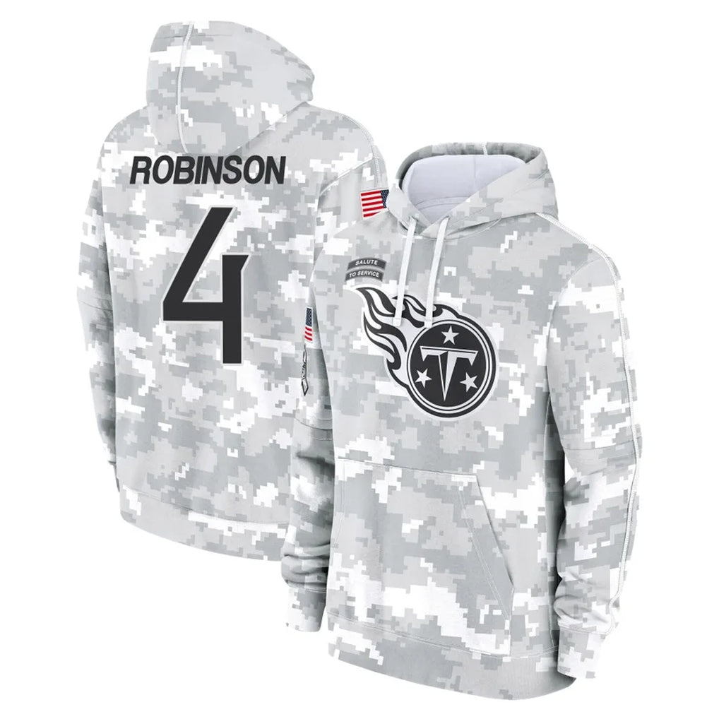 harde T.Titans #4 Wan'Dale Robinson Player Camo Arctic Salute to Service Pullover Hoodies Home Game Stitched Jerseys