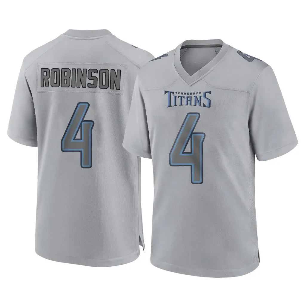 harde T.Titans #4 Wan'Dale Robinson Player Gray Atmosphere Fashion Home Game Stitched Jerseys