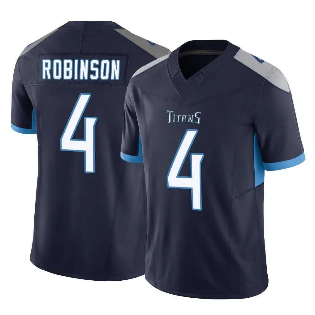 harde T.Titans #4 Wan'Dale Robinson Player Navy Limited Vapor F.U.S.E. Home Game Stitched Jerseys