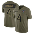 harde T.Titans #4 Wan'Dale Robinson Player Olive Limited 2025 Salute to Service Home Game Stitched Jerseys