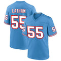 harde T.Titans #55 JC Latham Player Blue Throwback Alternate Game Stitched Jerseys
