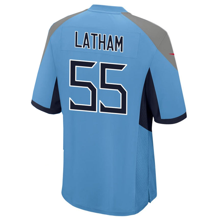 harde T.Titans #55 JC Latham Player Light Blue Home Game Stitched Jerseys