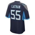 harde T.Titans #55 JC Latham Player Navy Home Game Stitched Jerseys
