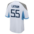 harde T.Titans #55 JC Latham Player White Home Game Stitched Jerseys
