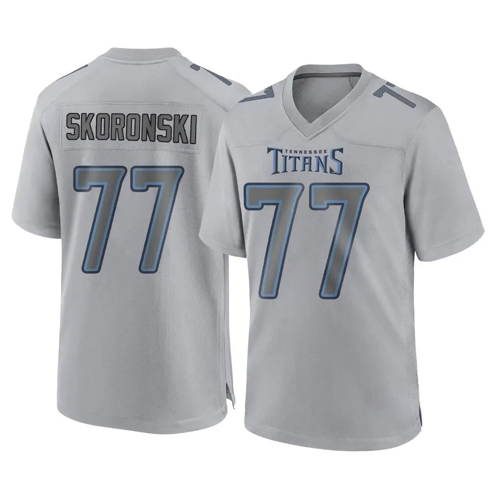 harde T.Titans #77 Peter Skoronski Player Gray Atmosphere Fashion Home Game Stitched Jerseys