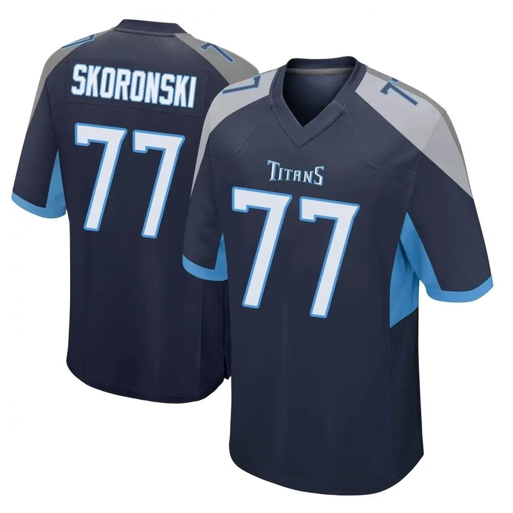harde T.Titans #77 Peter Skoronski Player Navy Home Game Stitched Jerseys