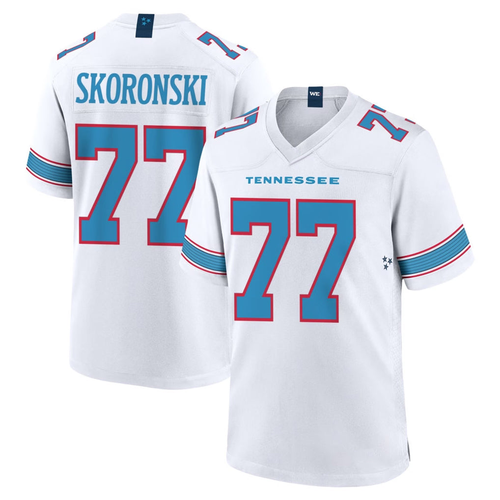 harde T.Titans #77 Peter Skoronski Player White 2026 Game Home Stitched Jerseys