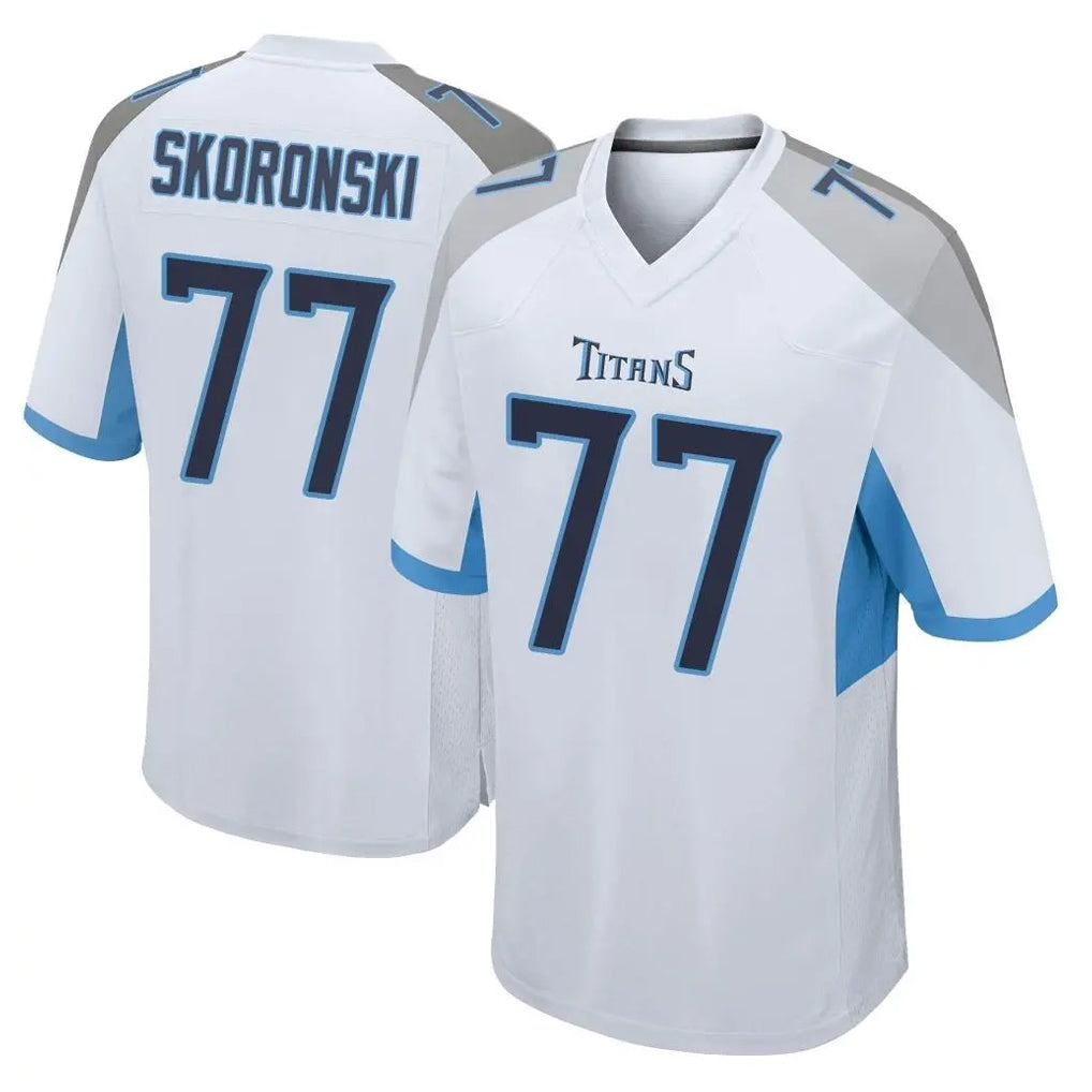 harde T.Titans #77 Peter Skoronski Player White Home Game Stitched Jerseys