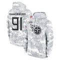 harde T.Titans #91 John Franklin-Myers Player Camo Arctic Salute to Service Pullover Hoodies Home Game Stitched Jerseys