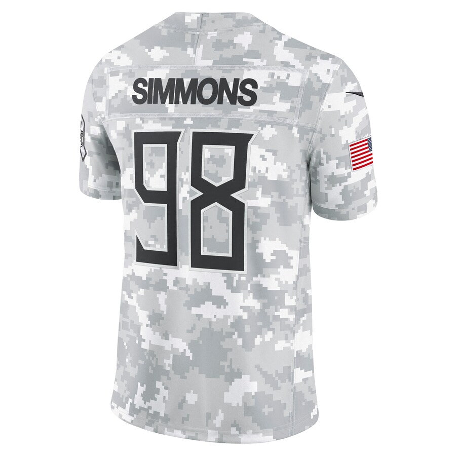 harde T.Titans #98 Jeffery Simmons Player Arctic Camo Salute To Service Limited Stitched Jerseys