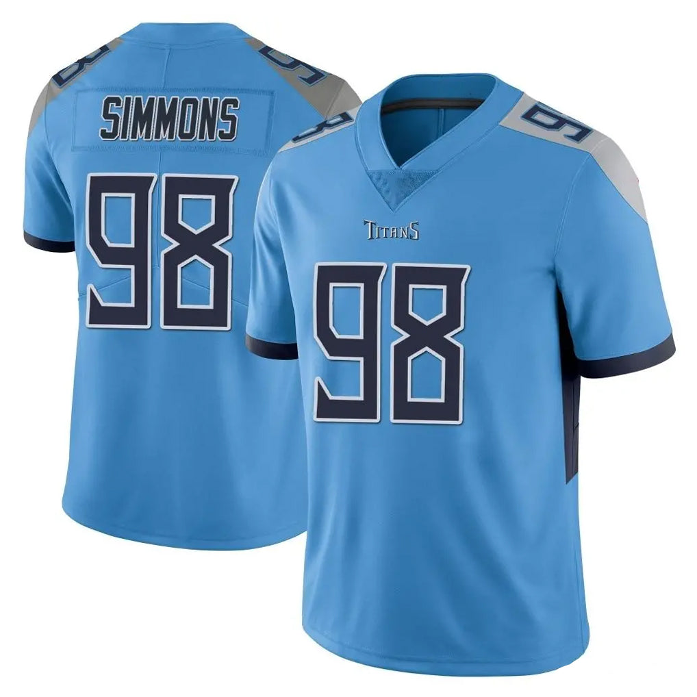 harde T.Titans #98 Jeffery Simmons Player Light Blue Limited Vapor Untouchable Home Game Stitched Jerseys