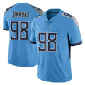 harde T.Titans #98 Jeffery Simmons Player Light Blue Limited Vapor Untouchable Home Game Stitched Jerseys