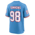 harde T.Titans #98 Jeffery Simmons Player Light Blue Throwback Alternate Game Stitched Jerseys