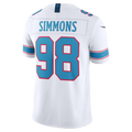 harde T.Titans #98 Jeffery Simmons White Vapor F.U.S.E. Stitched Limited Jerseys