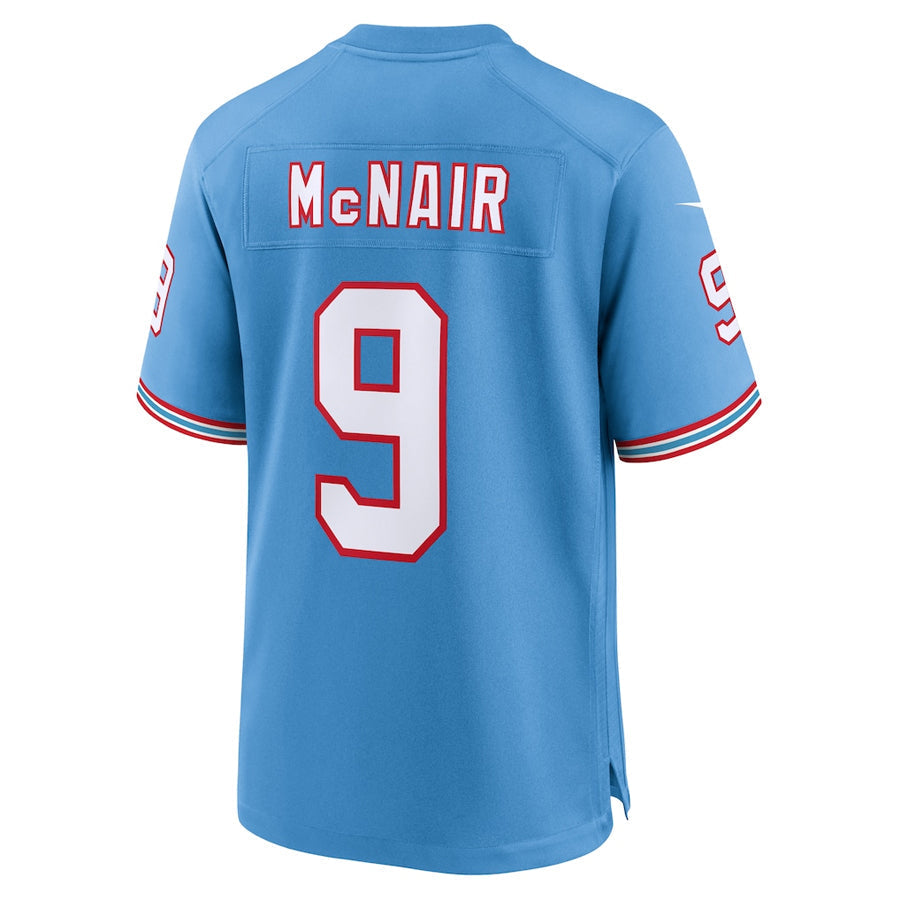 harde T.Titans #9 Steve McNair Player Light Blue Throwback Alternate Game Stitched Jerseys