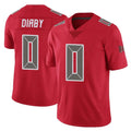 harde TB.Buccaneers #0 Yaya Diaby Player Red Limited Color Rush Home Game Stitched Jerseys