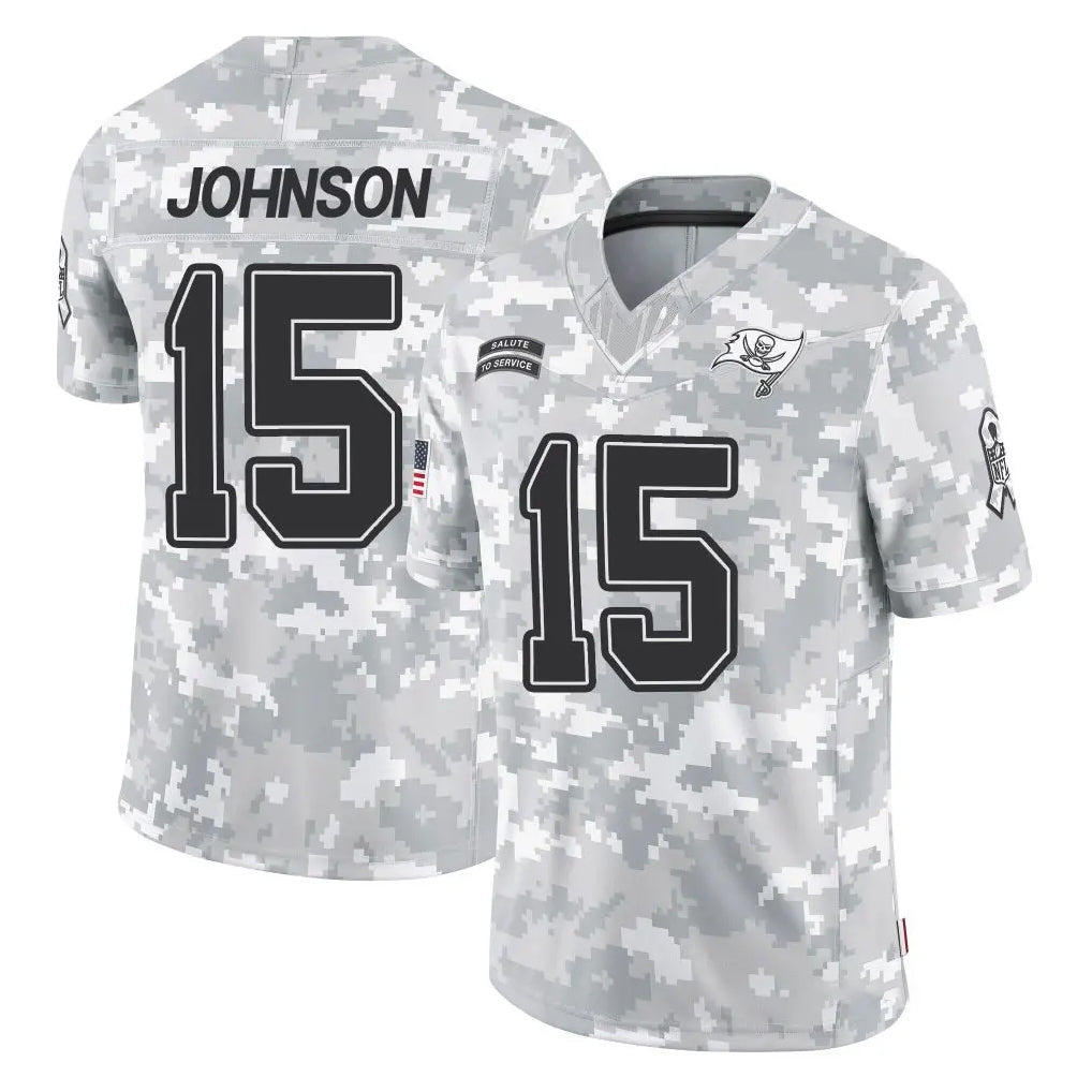 harde TB.Buccaneers #15 Tez Johnson Player Arctic Camo Limited Salute To Service Home Game Stitched Jerseys