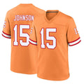 harde TB.Buccaneers #15 Tez Johnson Player Orange Throwback Home Game Stitched Jerseys