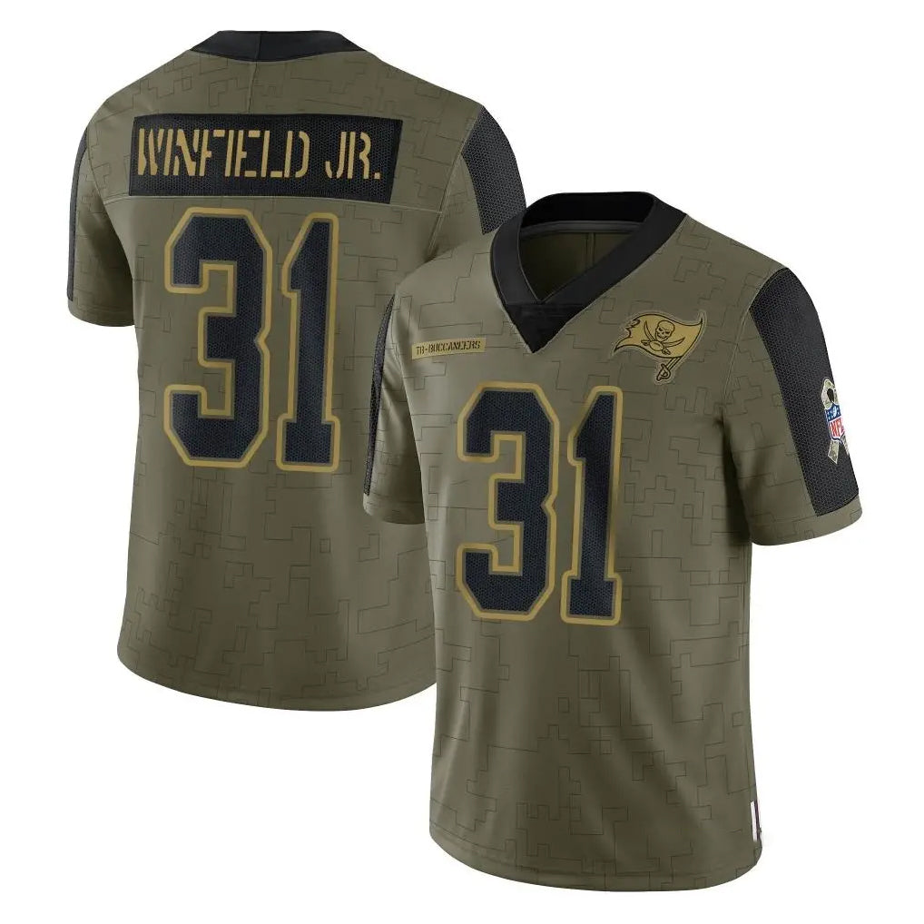 harde TB.Buccaneers #31 Antoine Winfield Jr. Player Olive Salute To Service Limited Game Stitched Jerseys