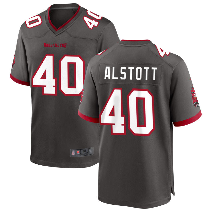 harde TB.Buccaneers #40 Mike Alstott Player Pewter Game Stitched Jerseys