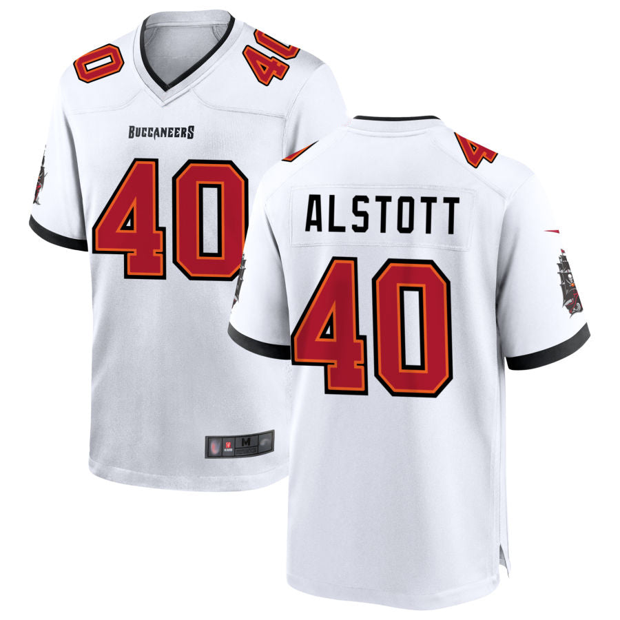 harde TB.Buccaneers #40 Mike Alstott Player White Home Game Stitched Jerseys