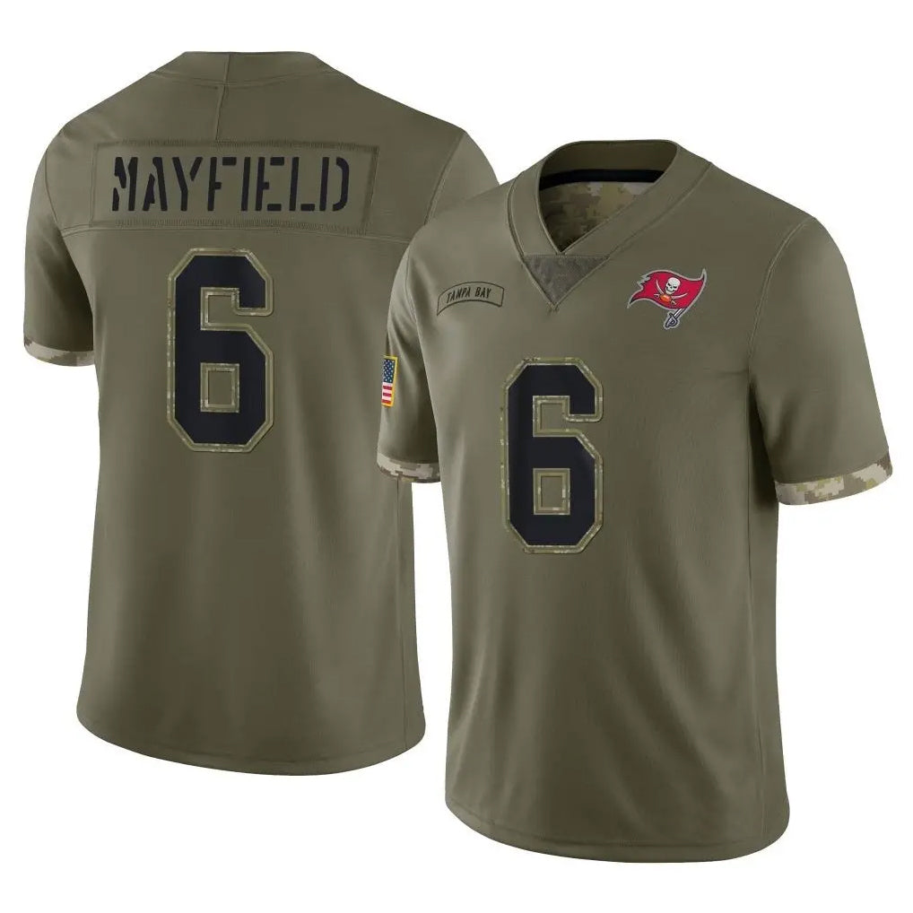 harde TB.Buccaneers #6 Baker Mayfield Player Olive Salute To Service Stitched Jerseys