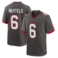 harde TB.Buccaneers #6 Baker Mayfield Player Pewter Alternate Home Game Stitched Jerseys