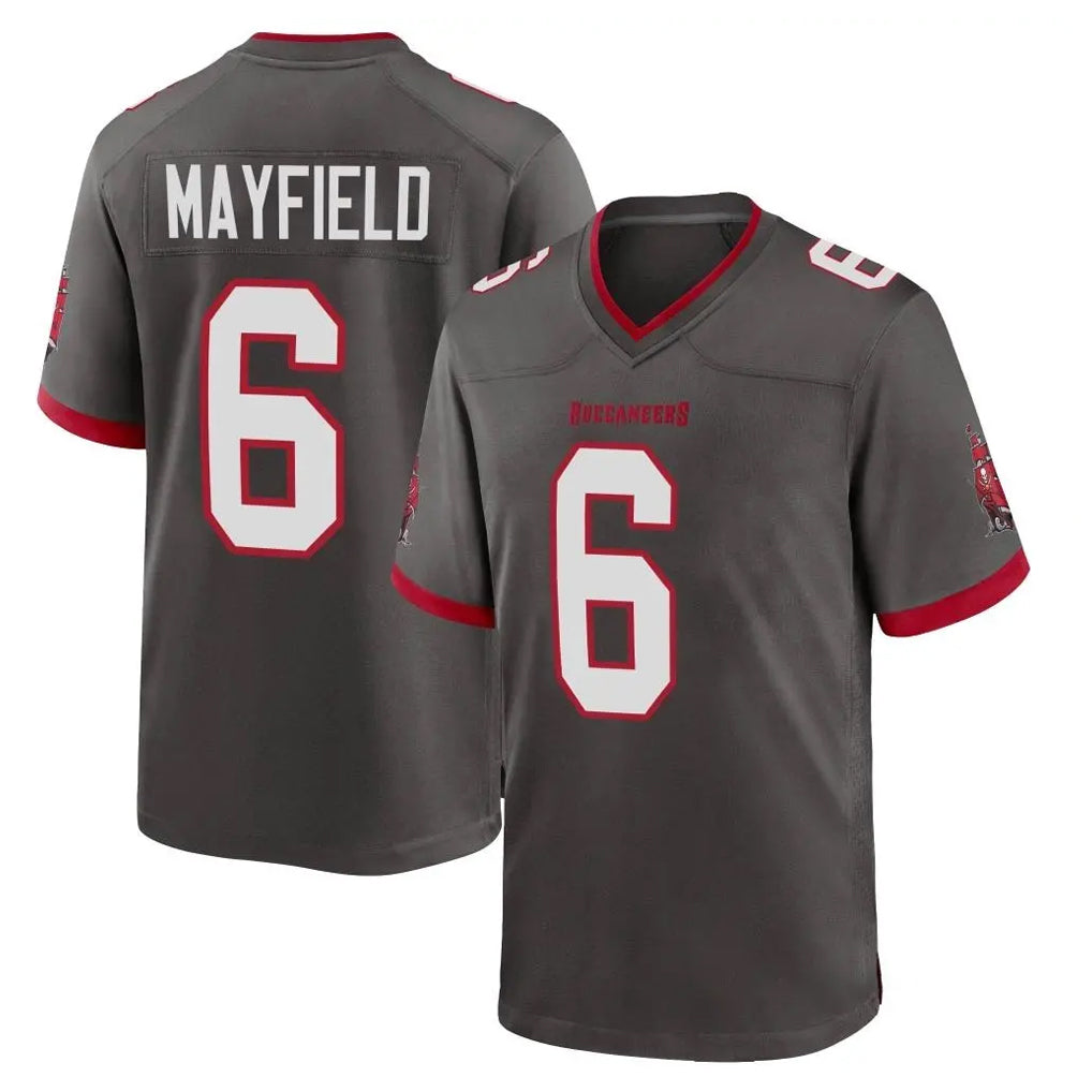 harde TB.Buccaneers #6 Baker Mayfield Player Pewter Alternate Home Game Stitched Jerseys