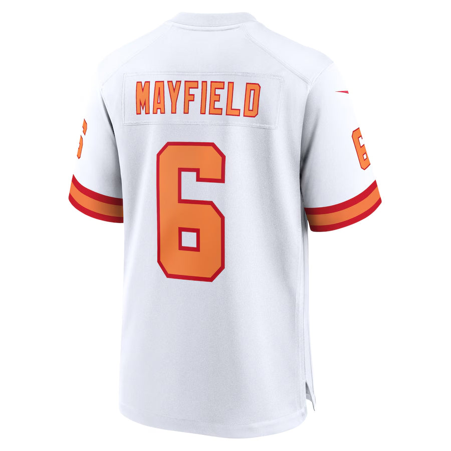 harde TB.Buccaneers #6 Baker Mayfield Player White Home Game Stitched Jerseys