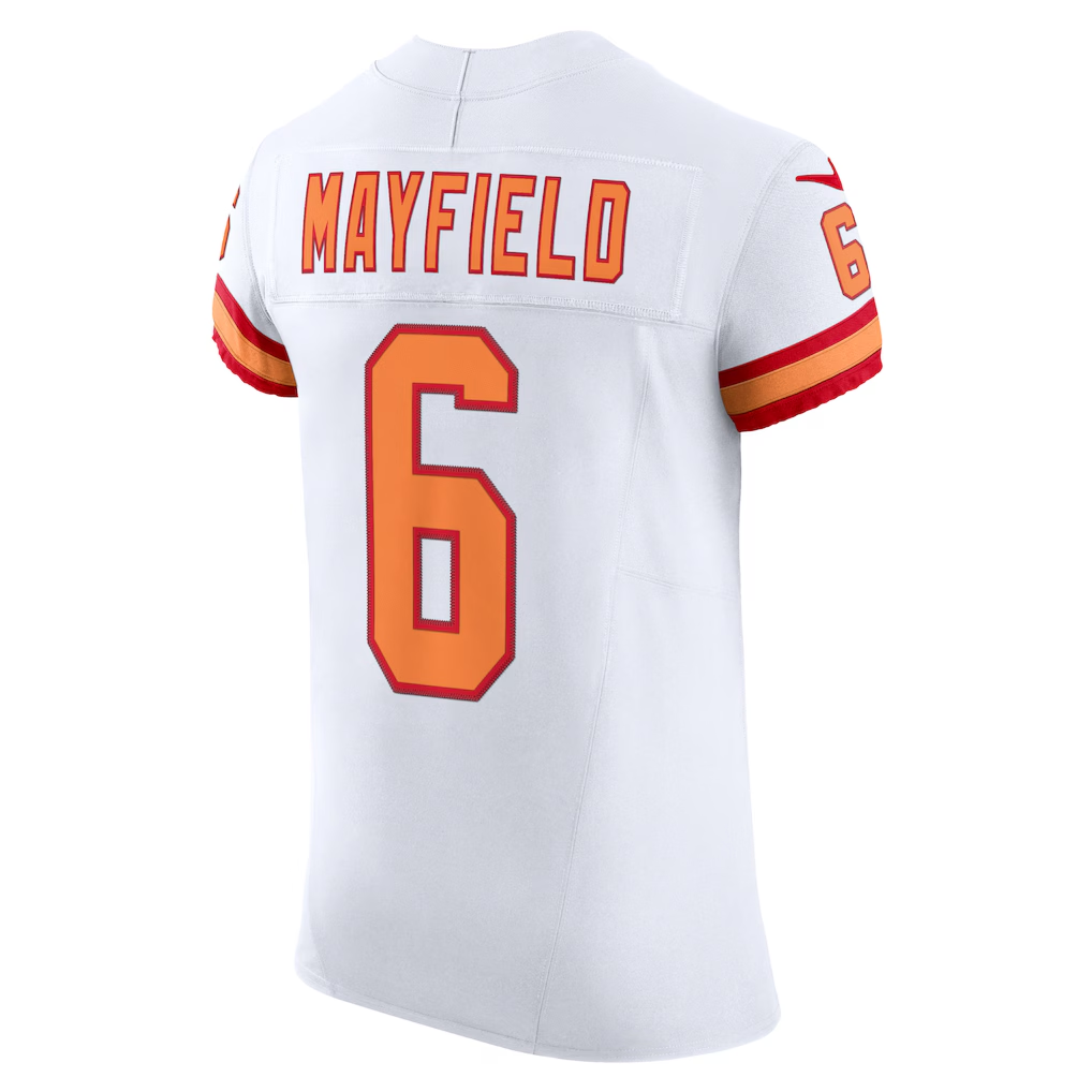 harde TB.Buccaneers #6 Baker Mayfield White The '76 Jersey Vapor F.U.S.E. Elite Stitched Jerseys