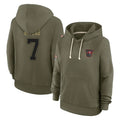 harde TB.Buccaneers #7 Bucky Irving Player Olive Salute To Service Hoodies Stitched Jerseys