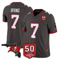 harde TB.Buccaneers #7 Bucky Irving Player Pewter 50th Season Vapor Limited Home Game Stitched Jerseys