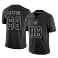 harde TB.Buccaneers #88 Cade Otton Player Black Reflective Limited Home Game Stitched Jerseys