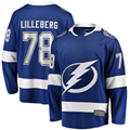 harde TB.Lightning #78 Emil Lilleberg Blue Home Premier Breakaway Player Jerseys