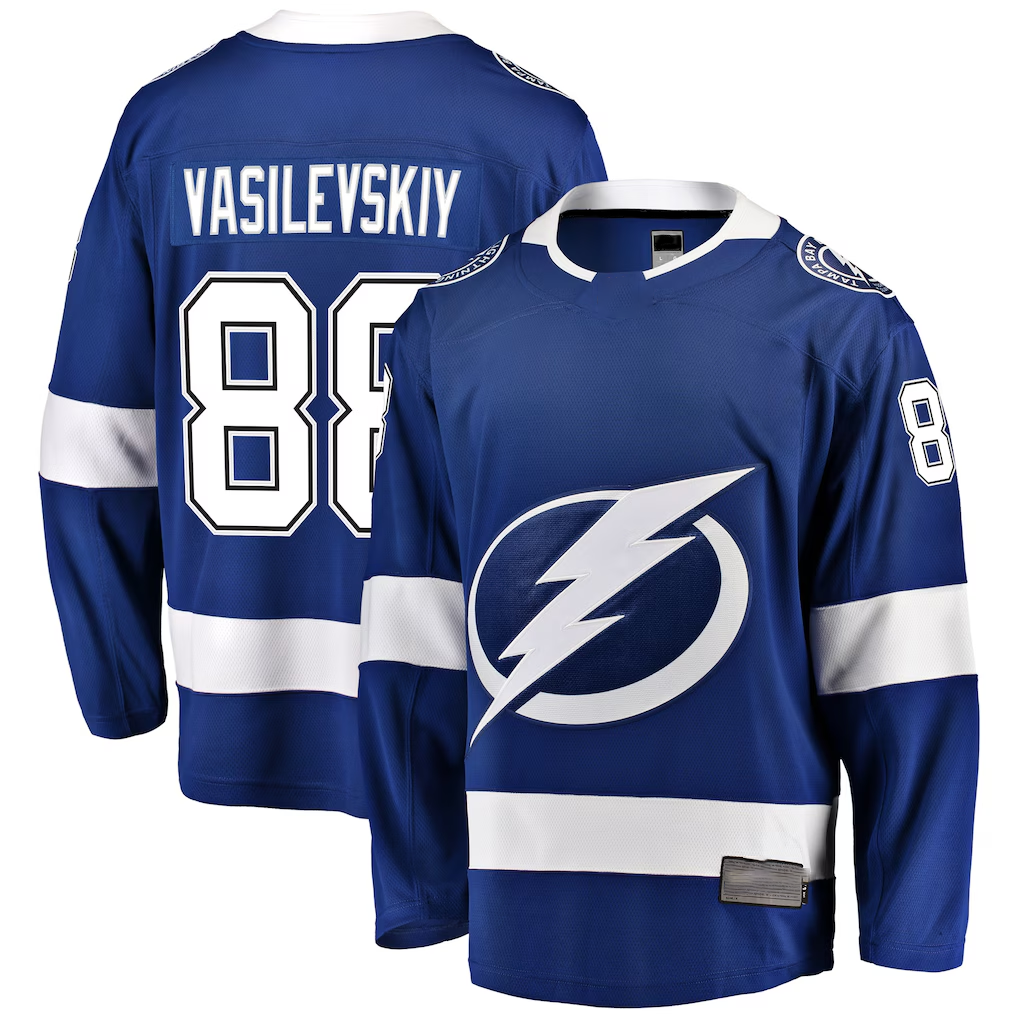 harde TB.Lightning #88 Andrei Vasilevskiy Blue Home Premium Jerseys