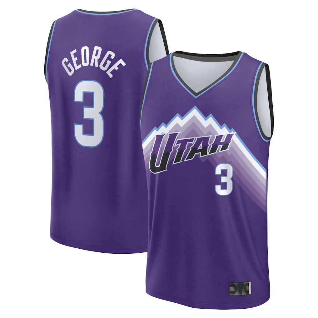 harde U.Jazz #3 Keyonte George Fanatics Purple Fast Break Jerseys - Icon Edition