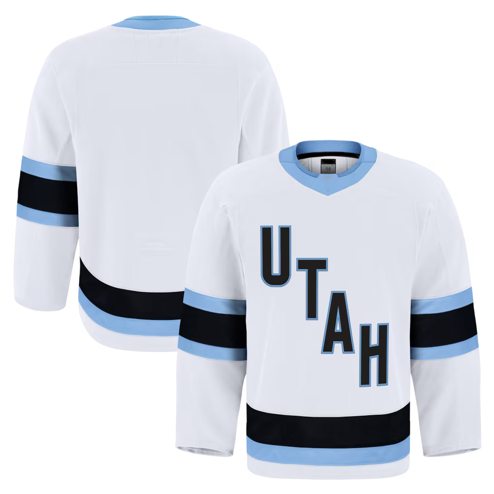 harde U.Mammoth White Away Authentic Pro Jerseys