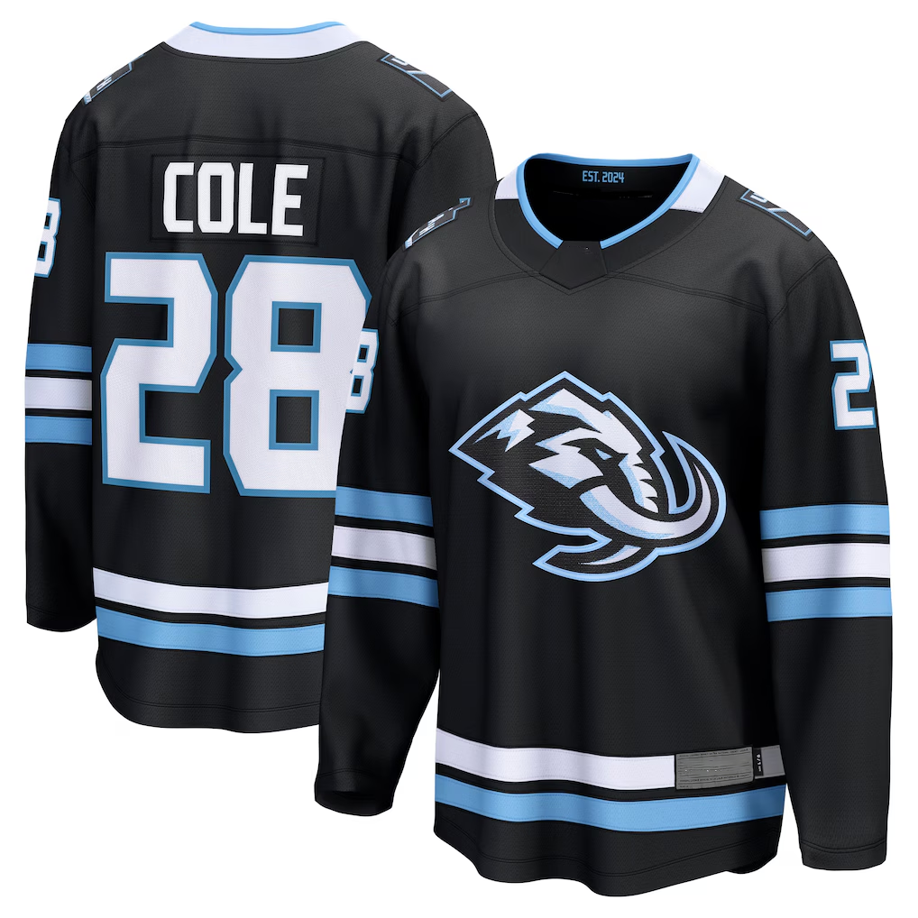 harde U.Mammoth #28 Ian Cole Black Home Breakaway Player Jerseys